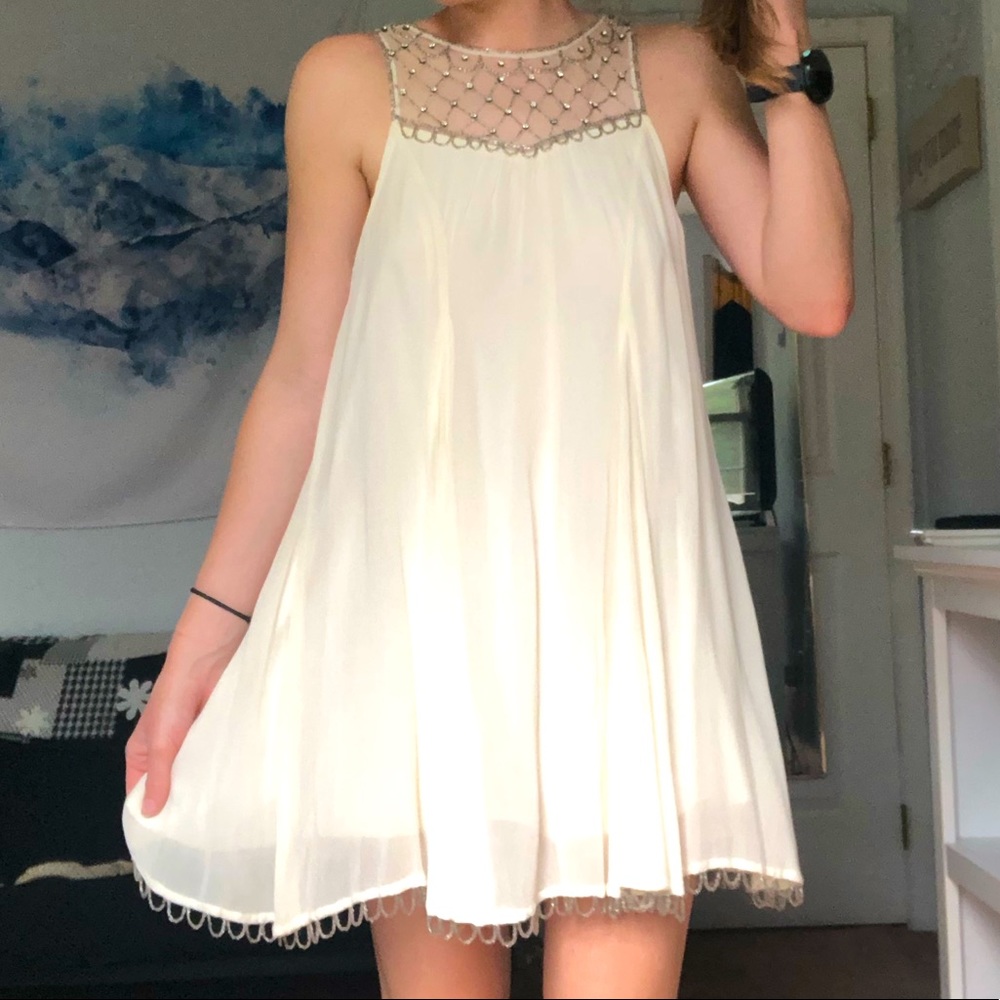 Urban Outfitters Kimichi Blue Cream Dress